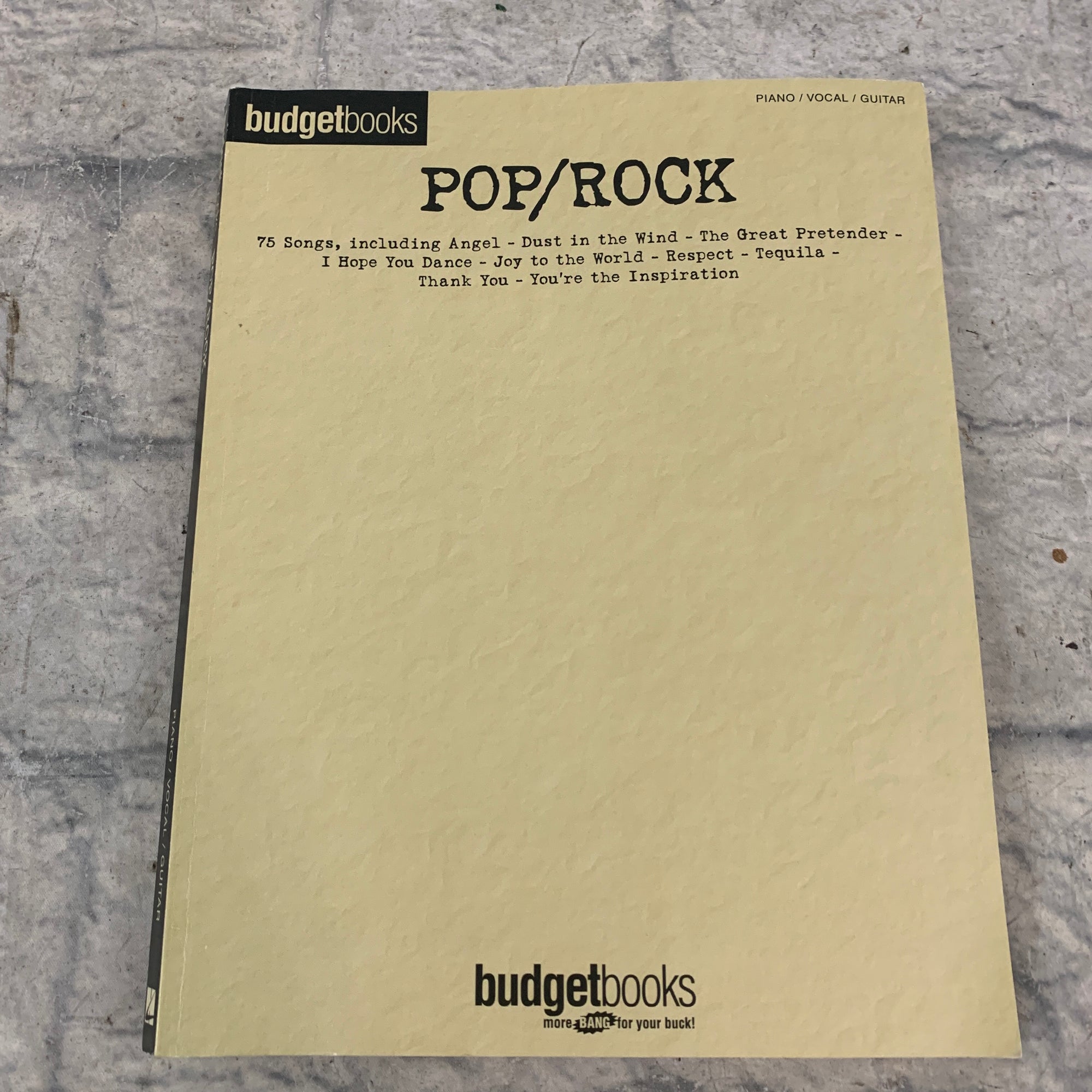 Pop/ Rock Vocal, Piano, Guitar Book