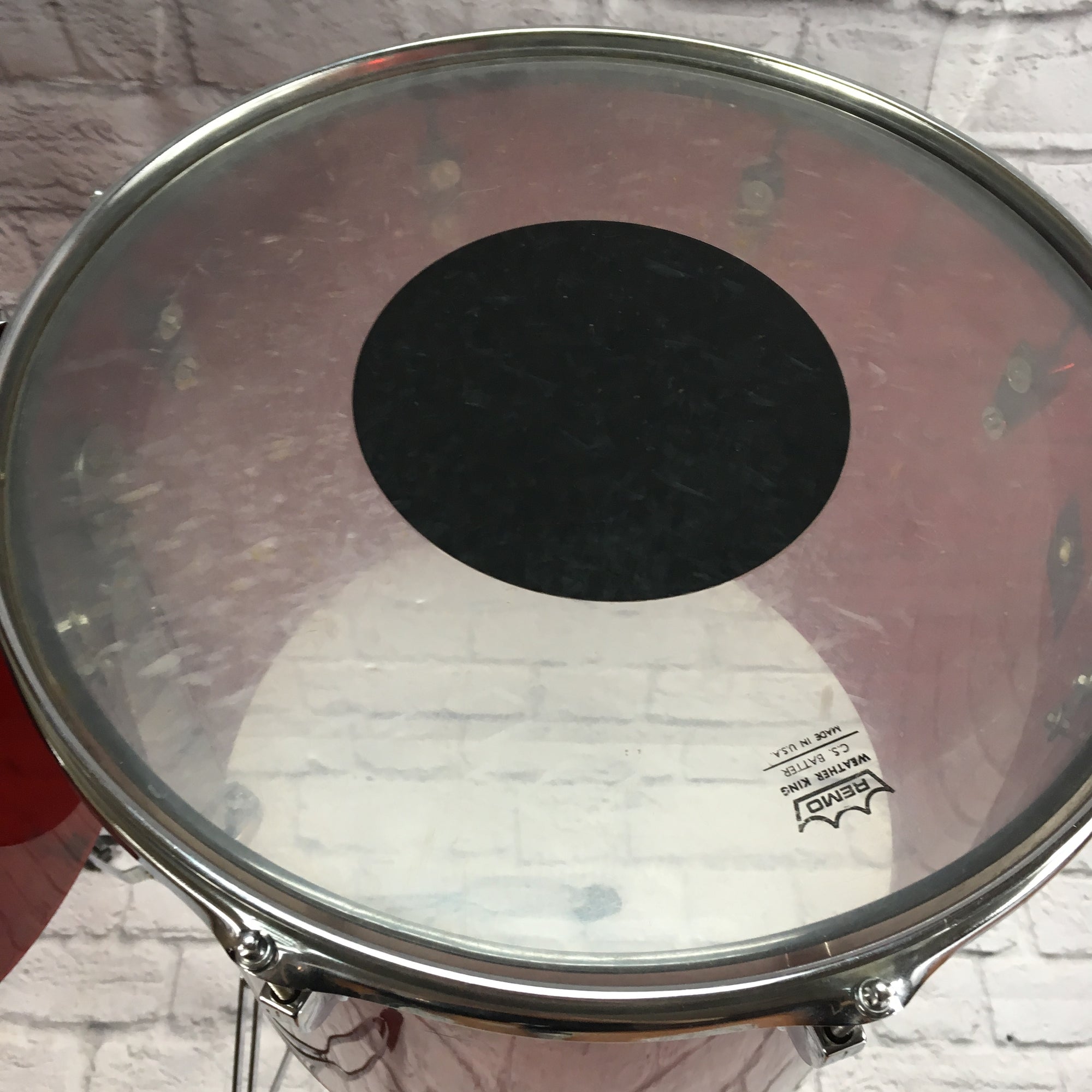 Ludwig Vistalite Red 2 Piece Concert Toms w/ Stand