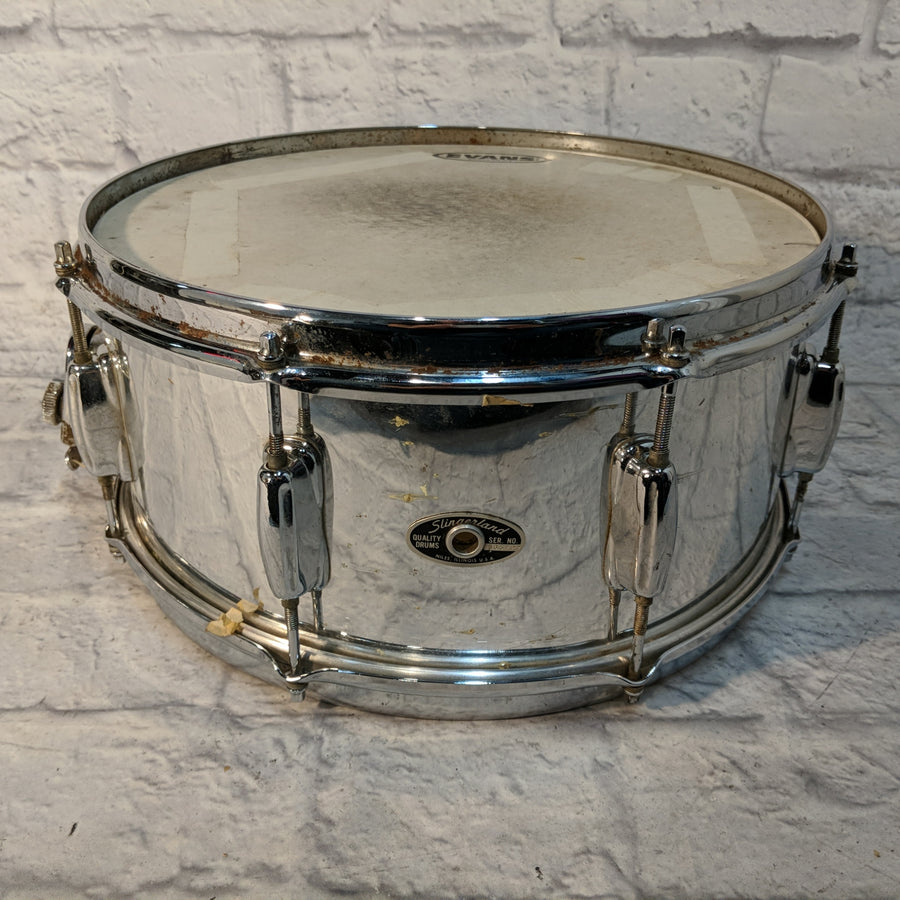 Late 70s Early 80s Slingerland Chrome Snare Drum