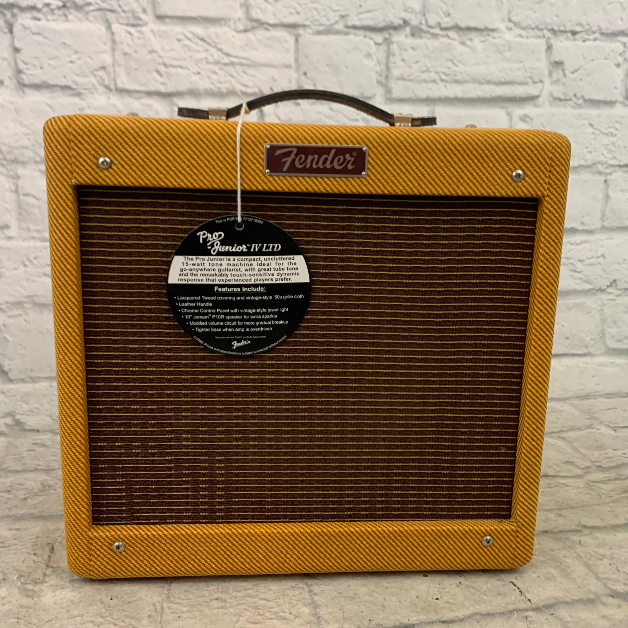 Fender Pro Junior LTD 15-Watt 1x10" Guitar Combo - Lacquered Tweed