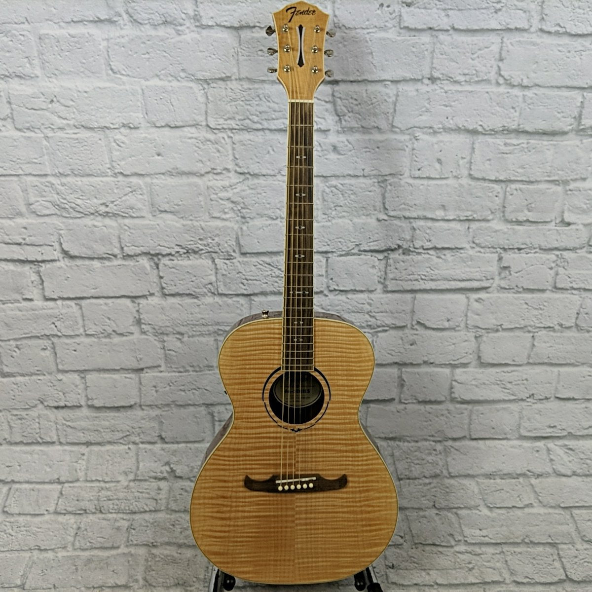 Fender FA-235E Concert Acoustic/Electric Guitar Flame Maple Top Fingerboard Natural