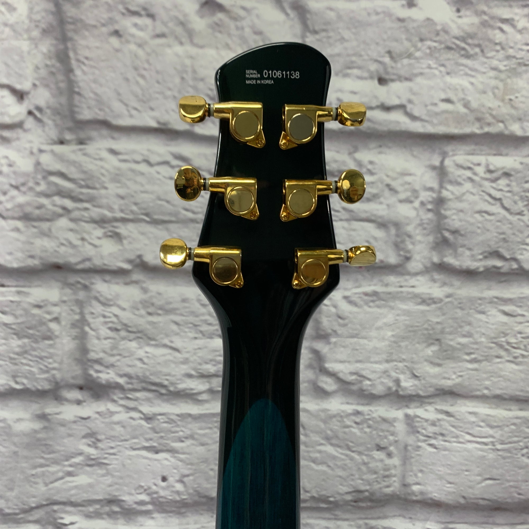 Tradition MTP-450 Semi Hollow Electric Guitar - Transparent Blue, Tree of Life Inlay, Hardshell Case