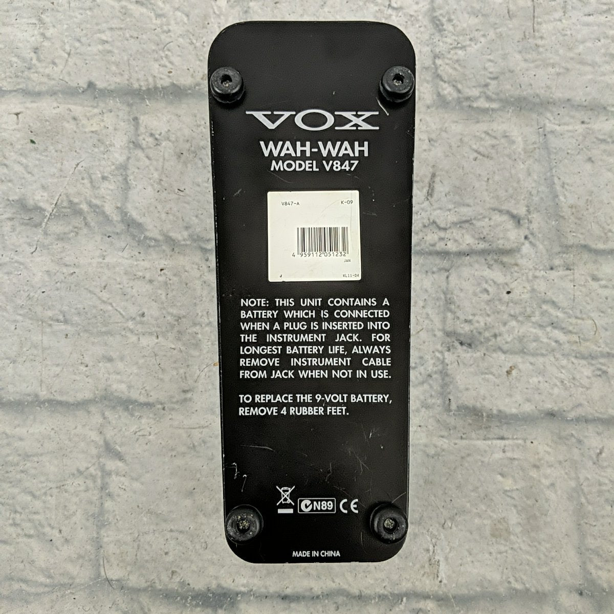 Vox V847 Wah Pedal
