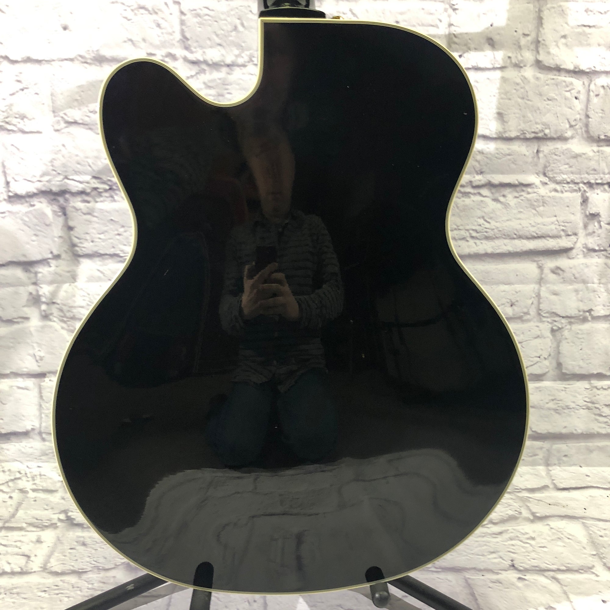 DeArmond X155 Hollow Body Electric Guitar - Black