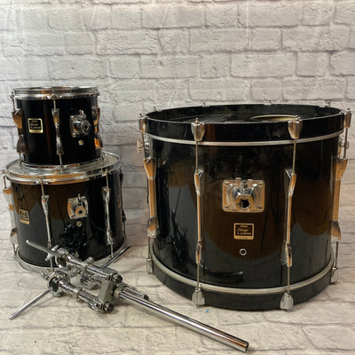Yamaha Stage Custom 3 Piece Black Drum Kit