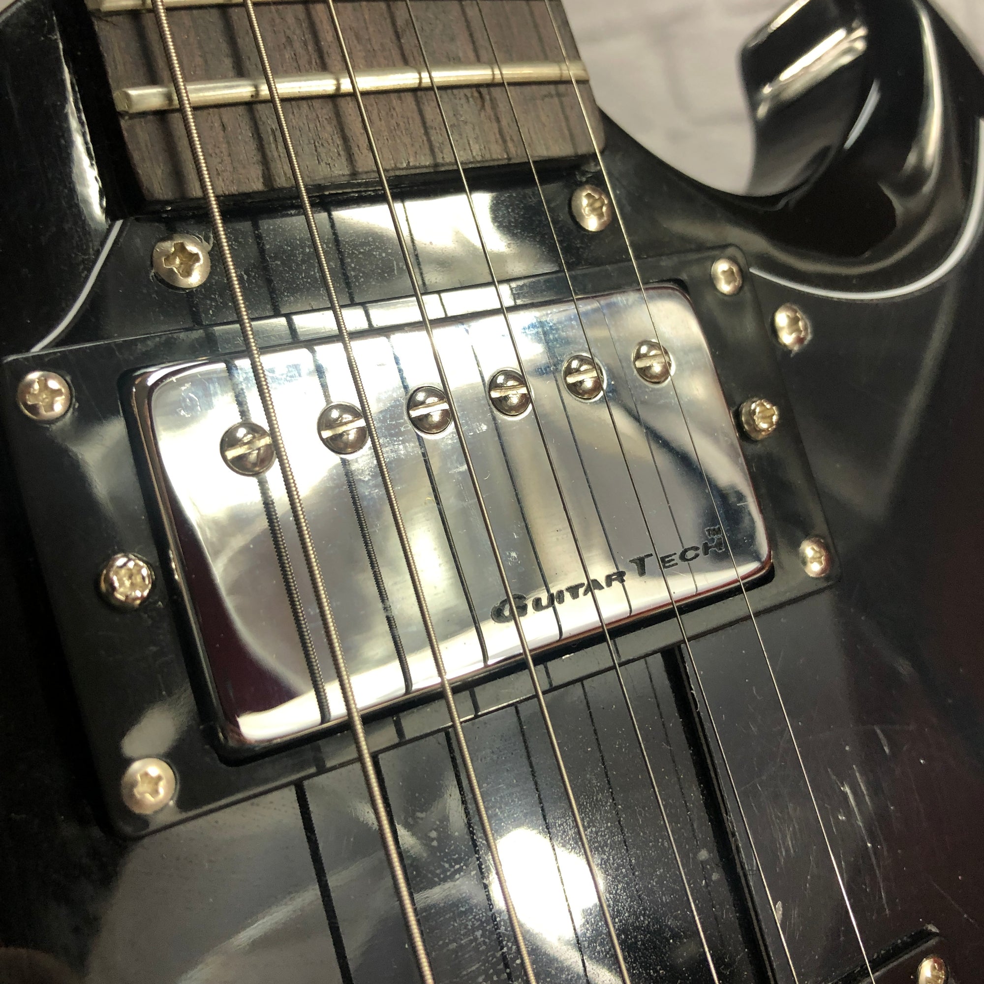 Encore E69 SG Style Electric Guitar Gloss Black - Evolution
