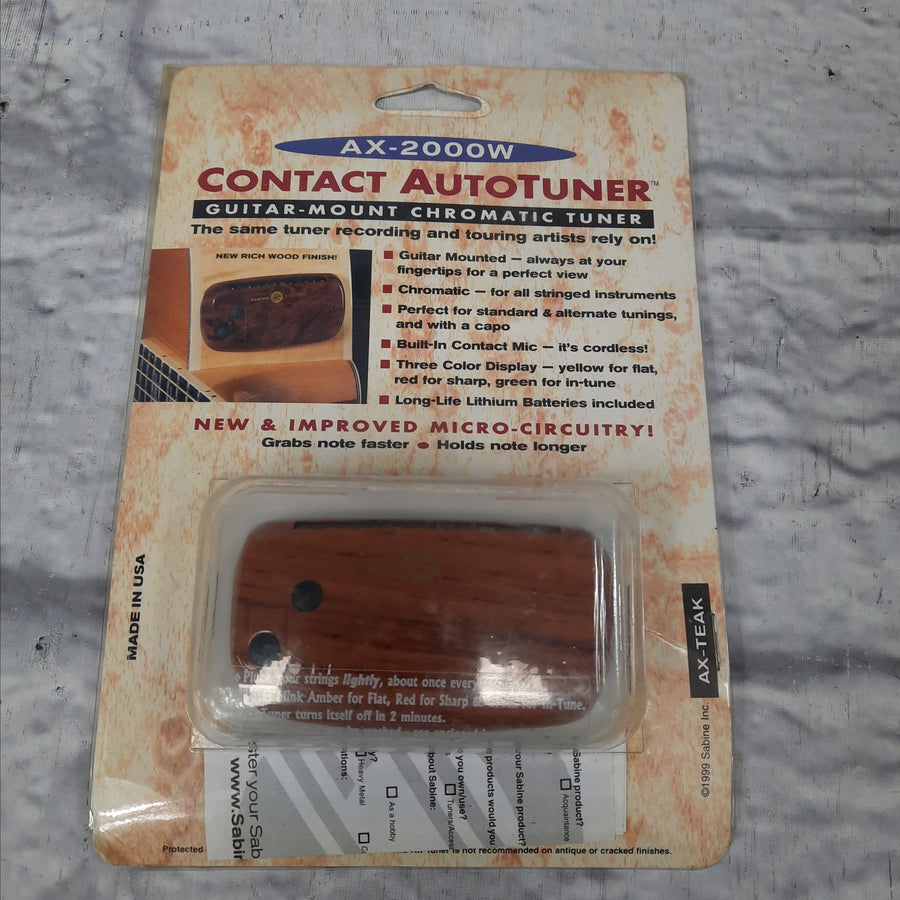 Sabine AX-2000W Contact AutoTuner Guitar-Mount Chromatic Tuner