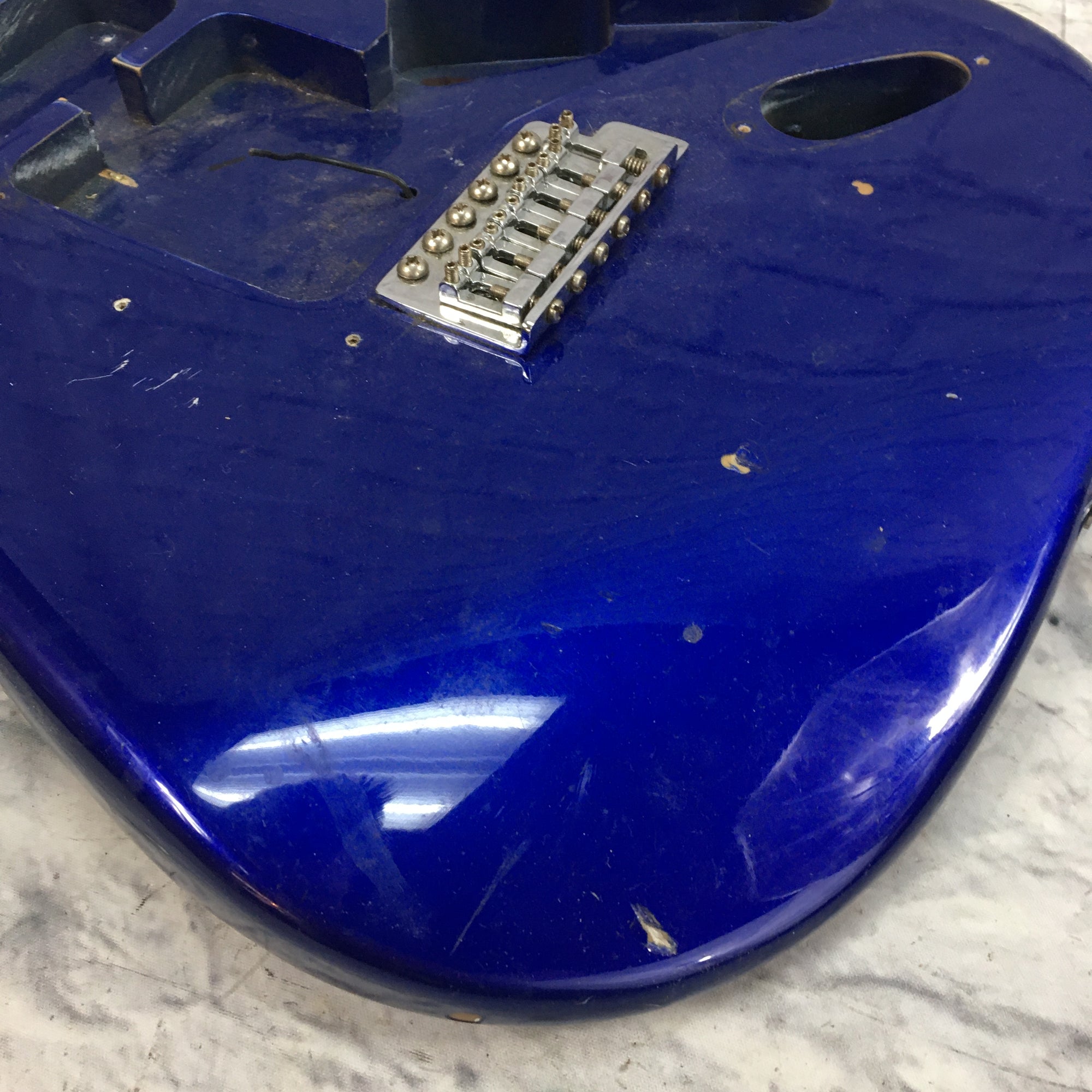 Unknown S Style Blue Electric Guitar Body
