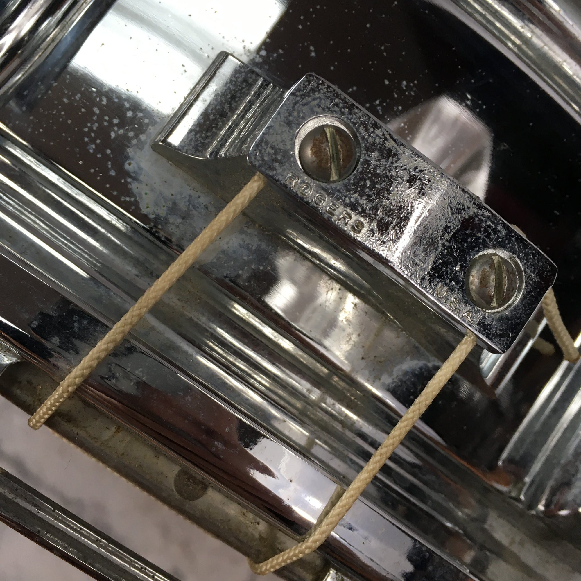 Rogers 5x14 Powertone Chrome over Brass Snare
