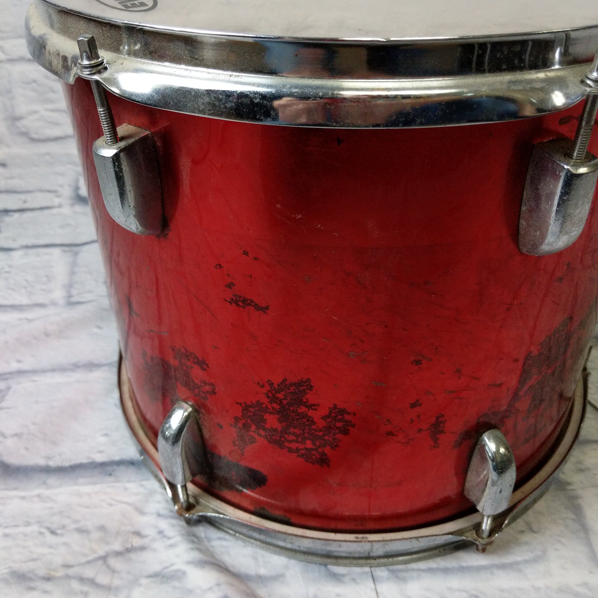 Unknown 13 inch Rack Tom - Red - Evolution Music