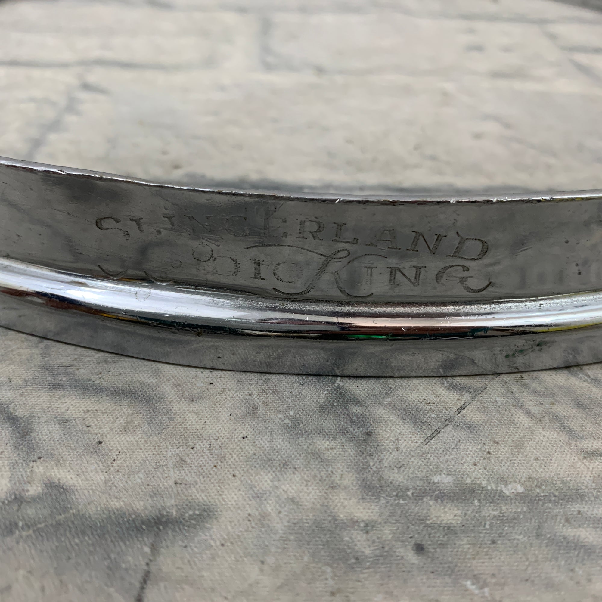 Vintage Slingerland Radio King 13" 6 Lug Engraved Drum Hoop