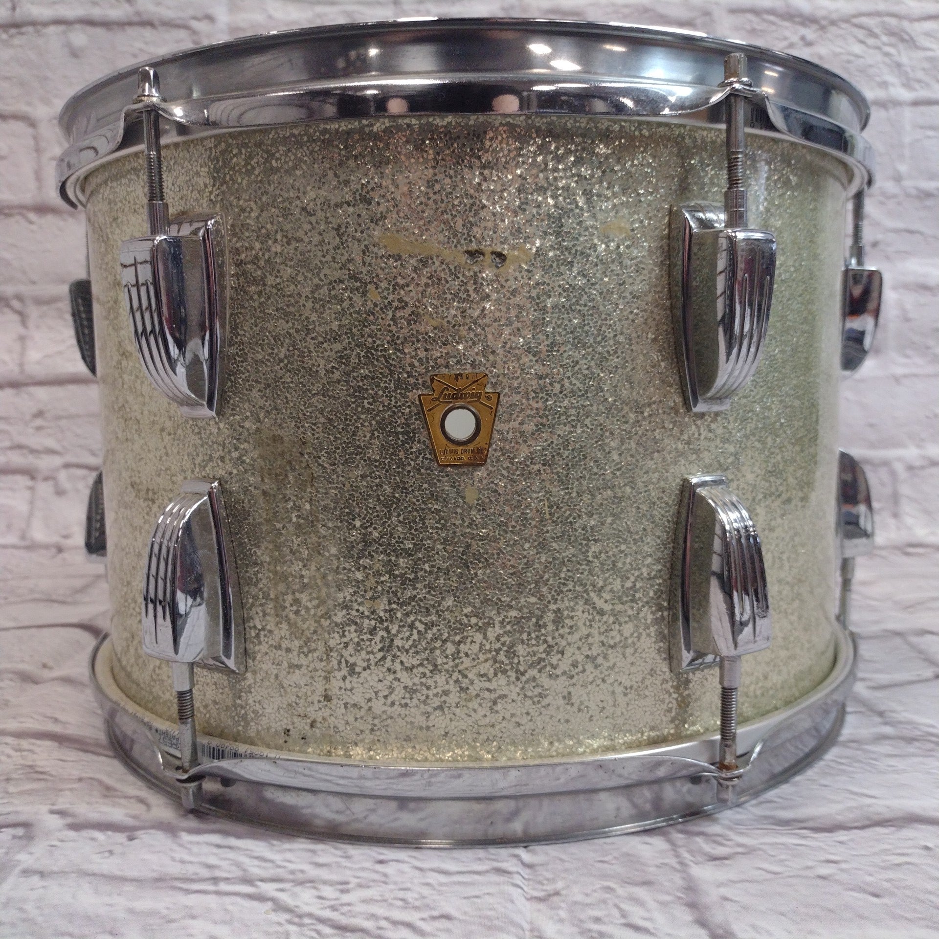 Ludwig Vintage 1960s 13 Silver Sparkle Rack Tom