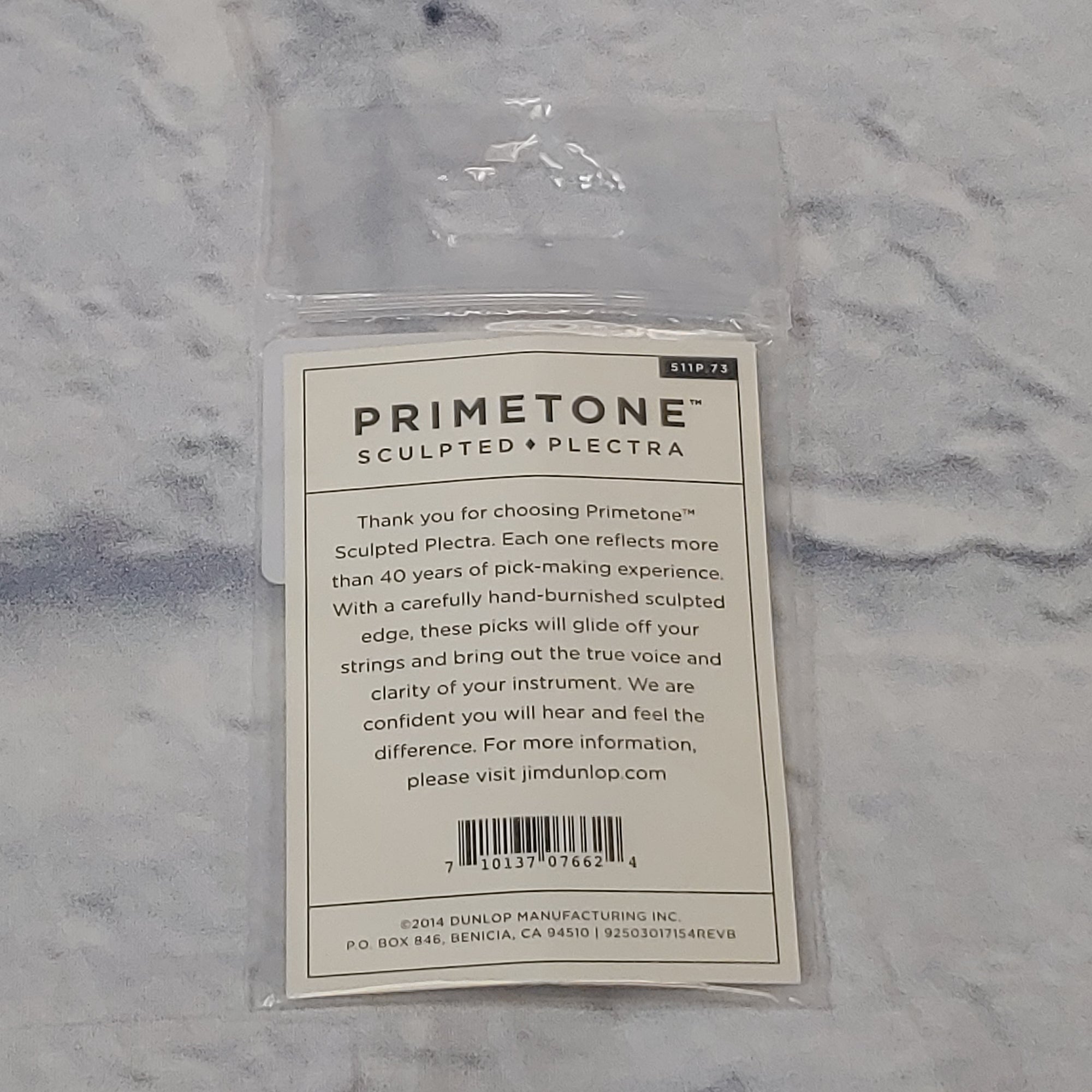 Jim Dunlop Primetone .73 Standard Sculpted + Plectra 3 Picks