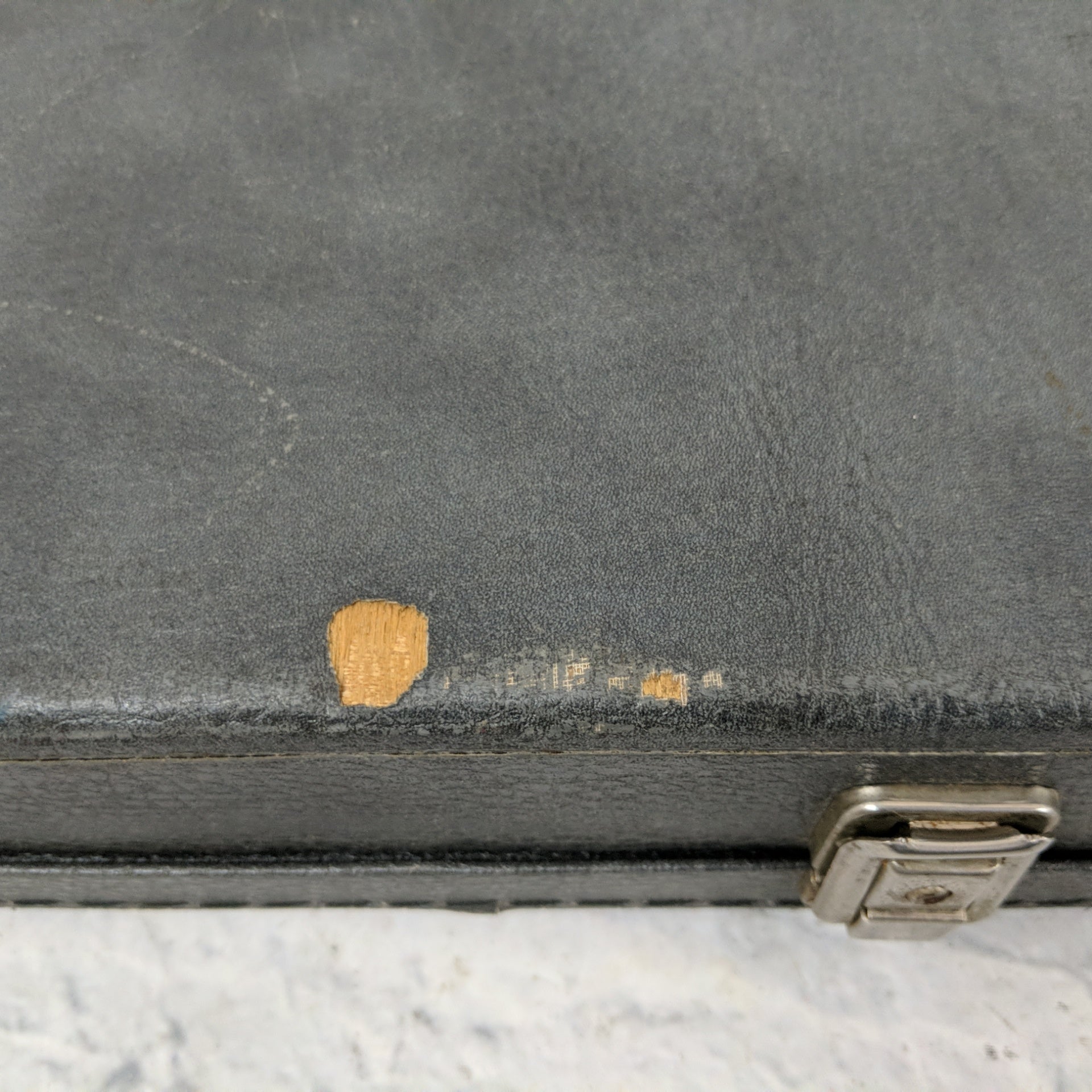 Hardshell Bass Case Grey Covered in Stickers