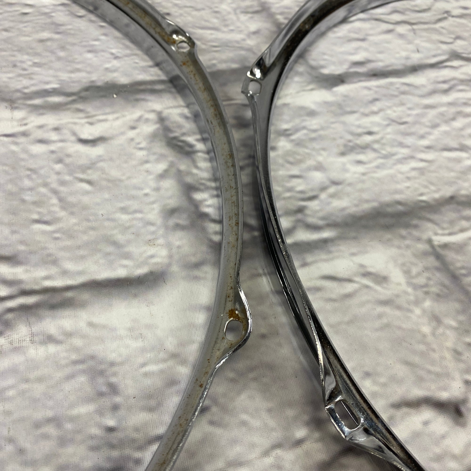 8-Lug 17" Chrome Drum Hoop Pair