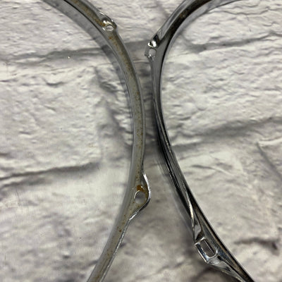 8-Lug 17" Chrome Drum Hoop Pair