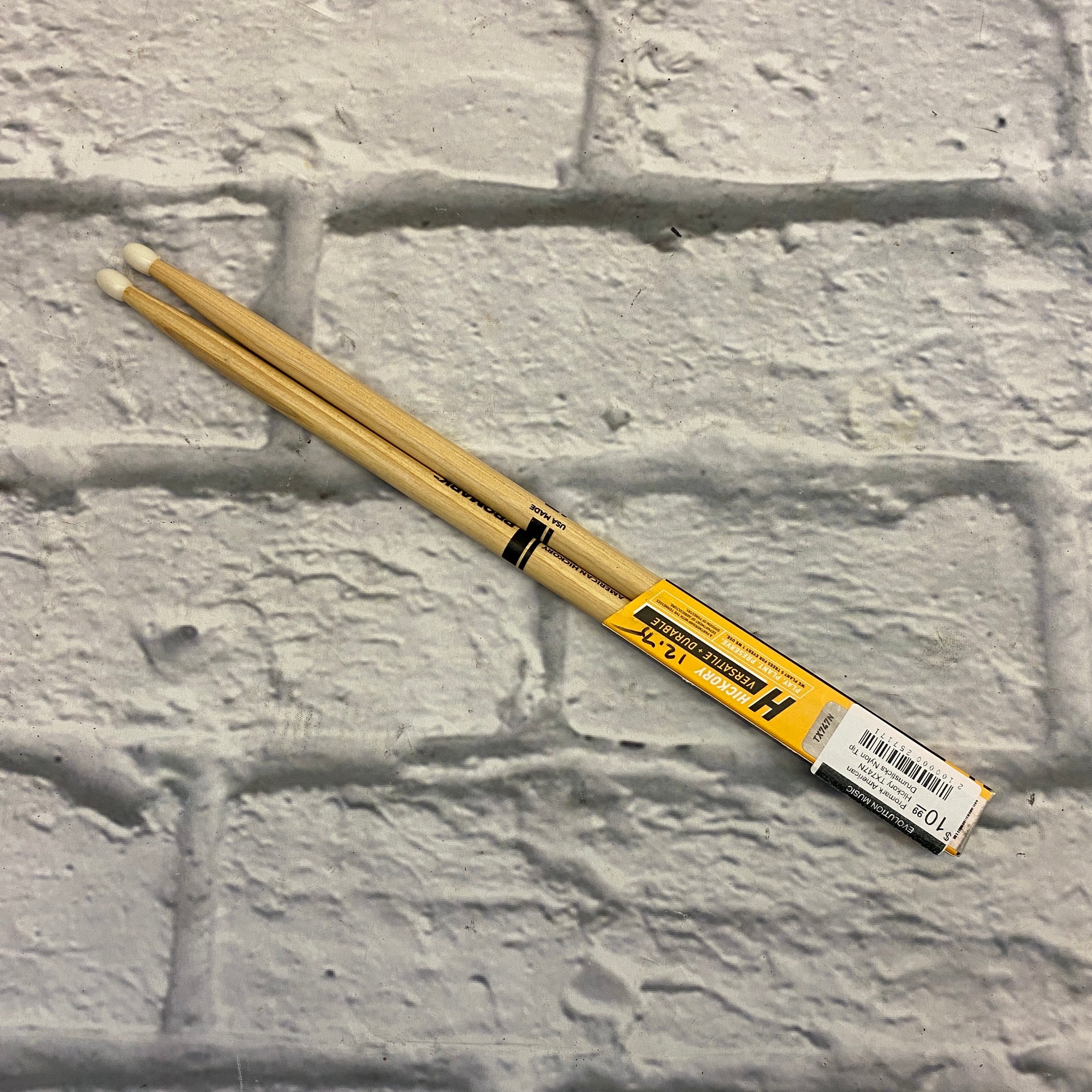 Promark American Hickory TX747N Drumsticks Nylon Tip