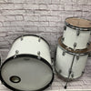 Unknown 3 Piece White Drum Kit