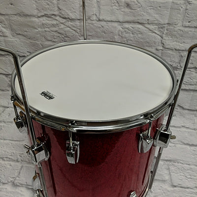 Vintage Ludwig 16x16 Red Sparkle Floor Tom Keystone Badge