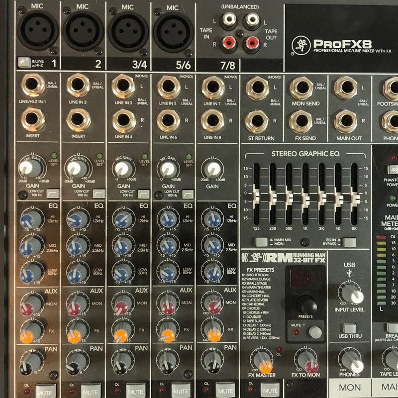 Mackie ProFX8 Channel Mixer - Evolution Music