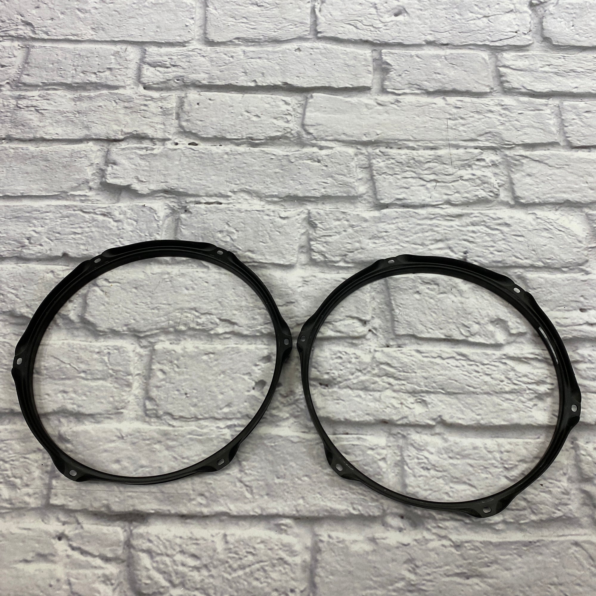 6-Lug 12" Black Drum Hoop Pair