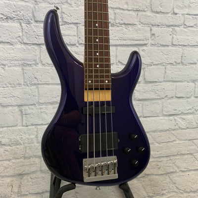 Jackson Professional 5 String Bass Guitar Blue Active Pickups