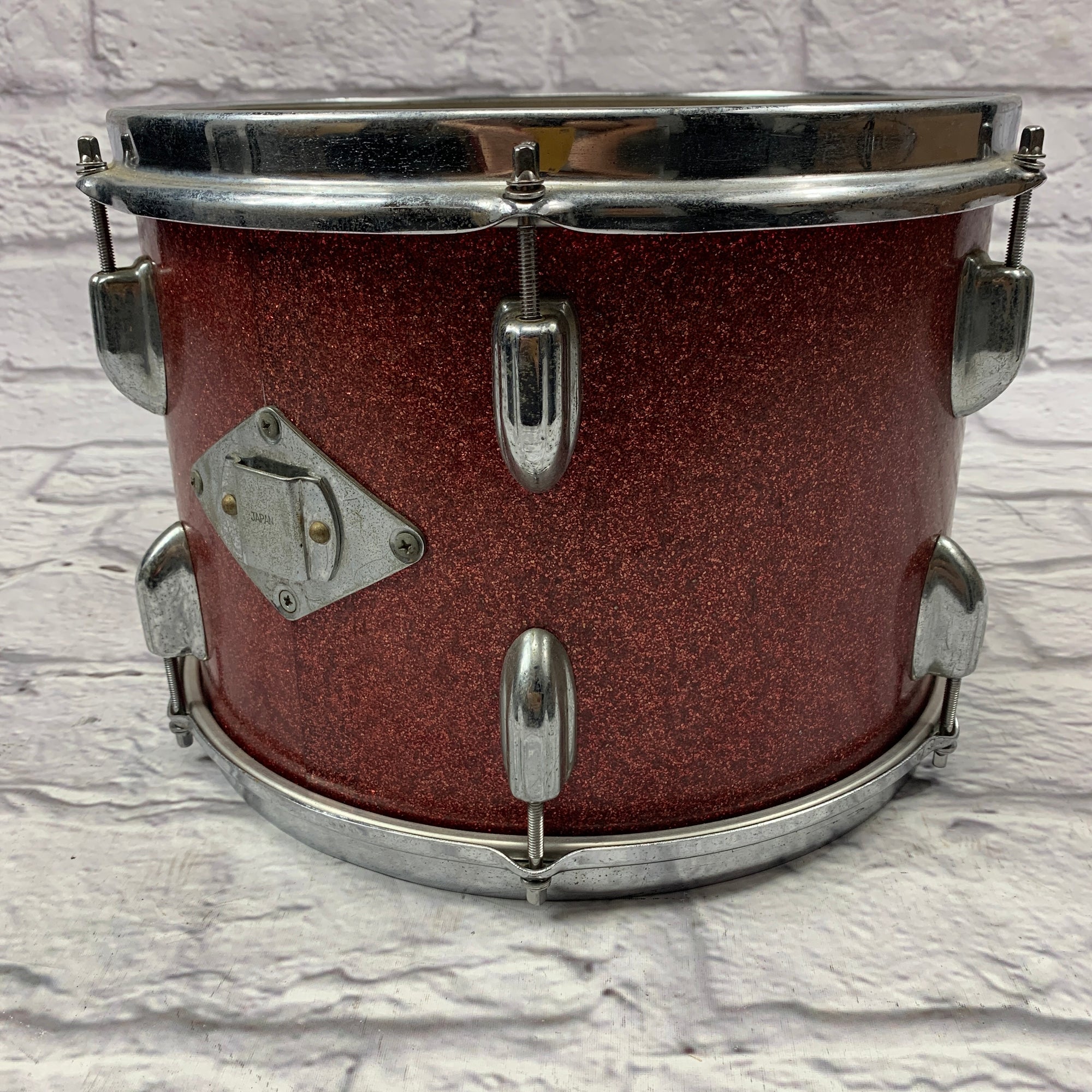 Vintage MIJ 13" by 9" Rack Tom Red Sparkle