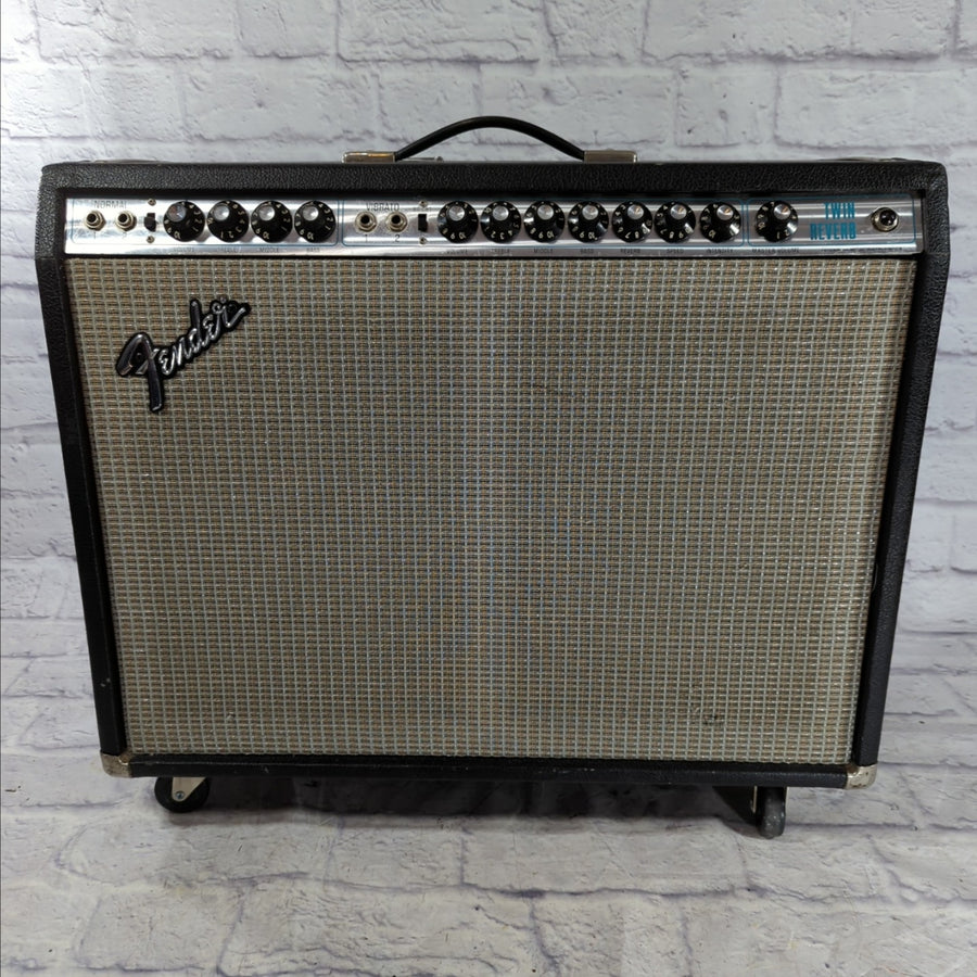 1976 Fender Silverface Twin Reverb Amp w/ casters