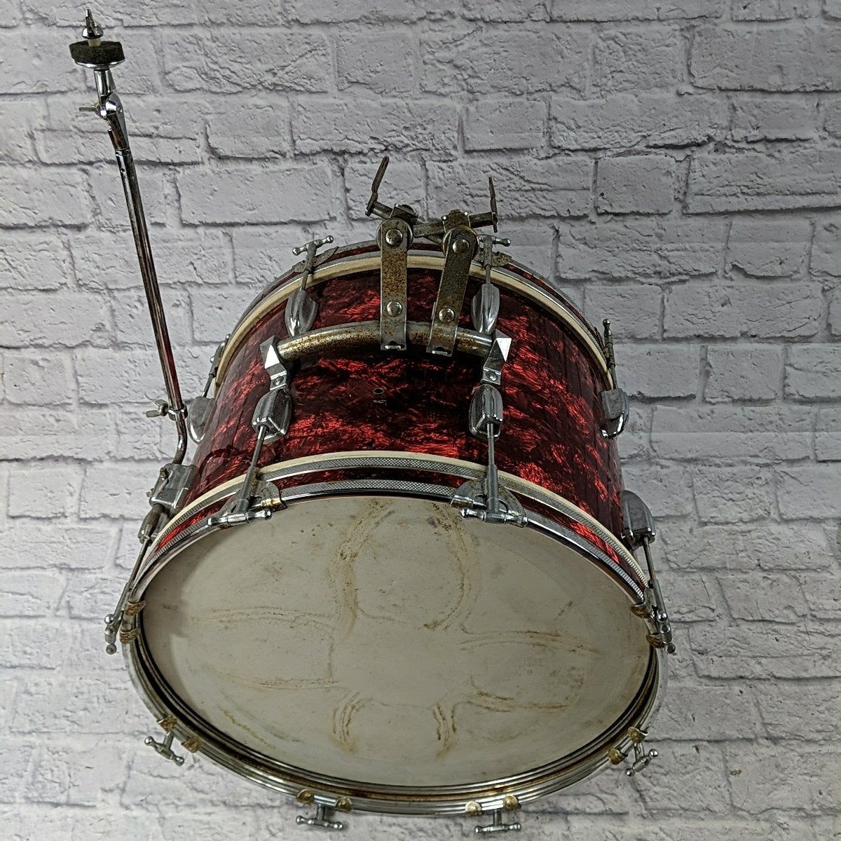 Unknown Japan 20 Bass Drum Red Shell Wrap