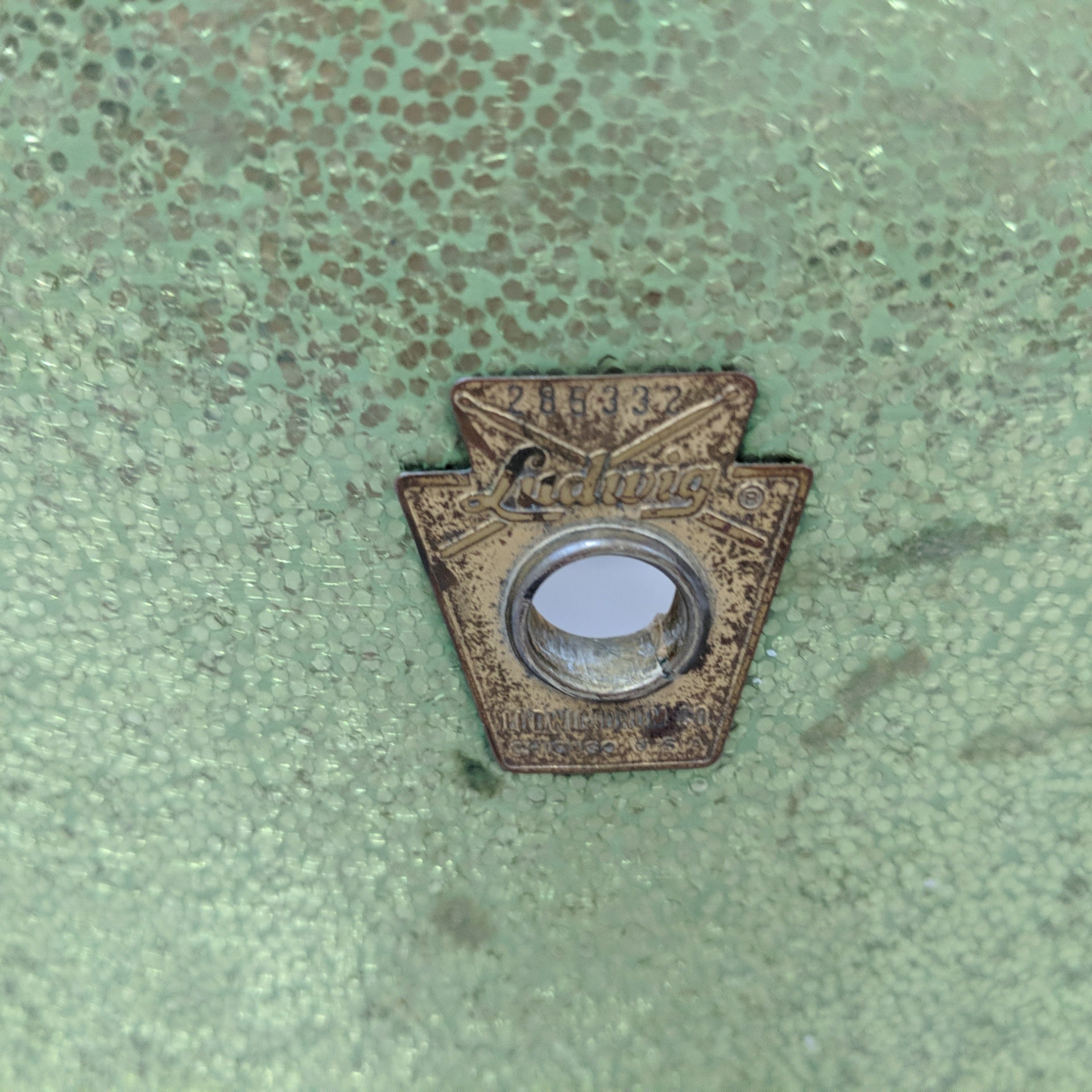 Vintage Ludwig Green Sparkle 1969 9x13 Tom