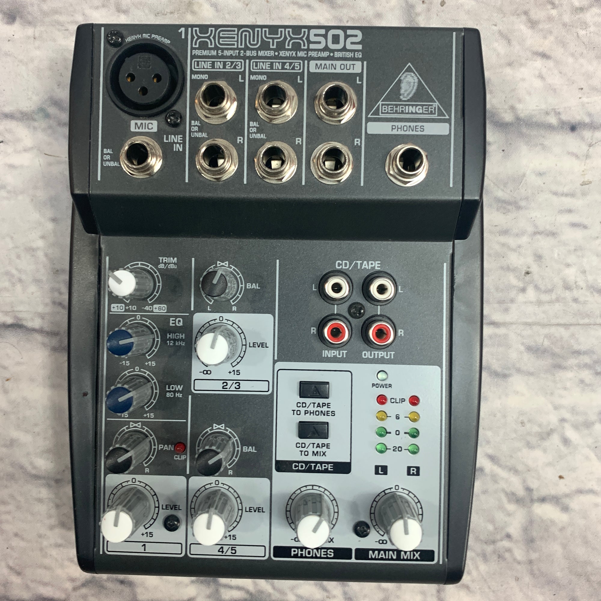 Behringer Xenyx 502 Passive 5 Input 2 Bus Mixer