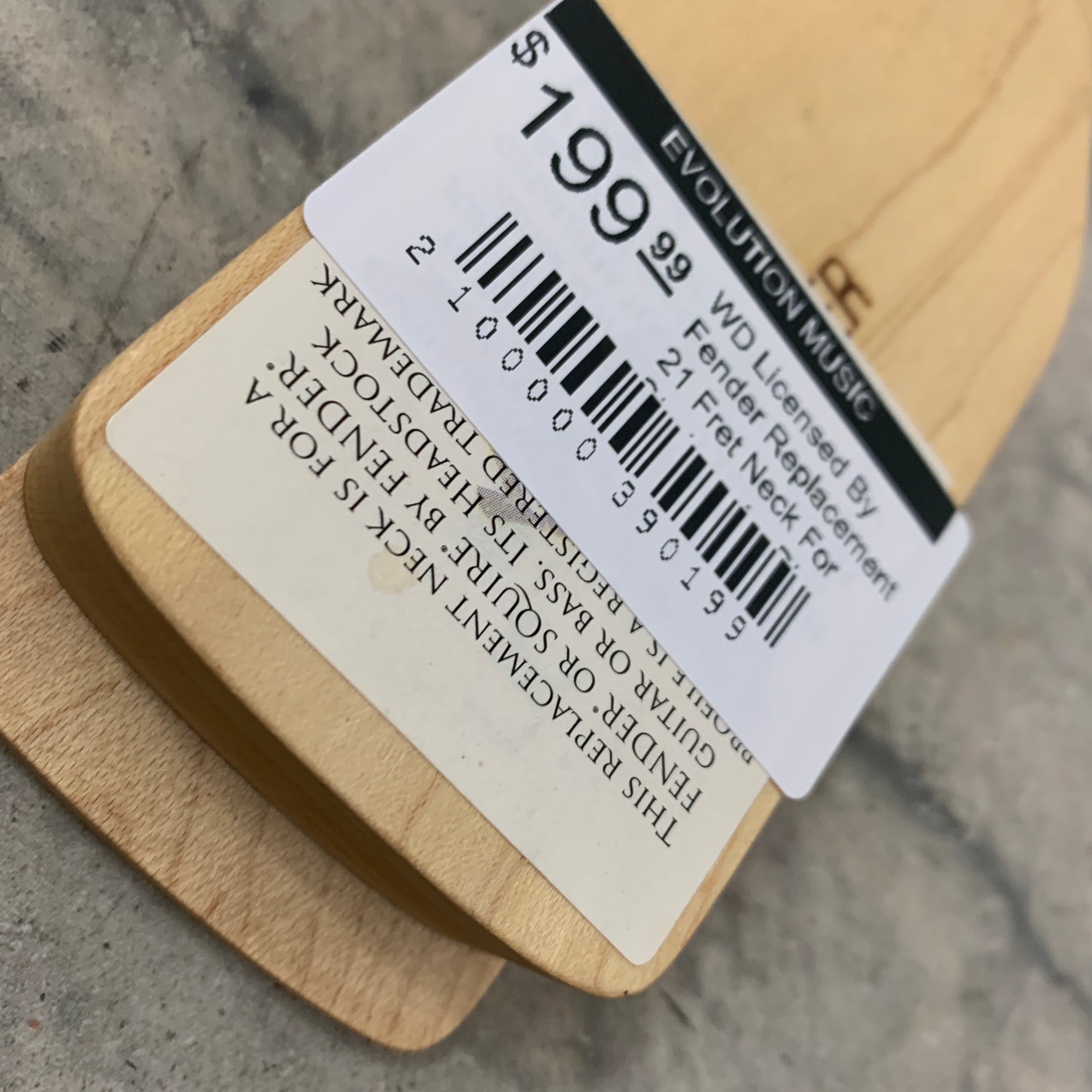 WD Licensed By Fender Replacement 22 Fret Neck For Stratocaster Big Headstock
