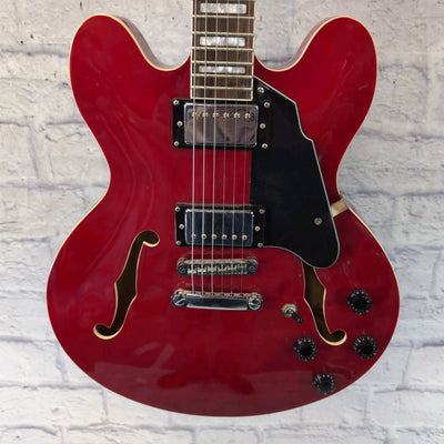 Grote Semi Hollow Guitar - Red