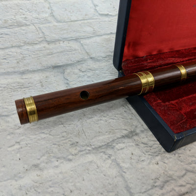 Unknown Walnut Irish Flute W/ Case