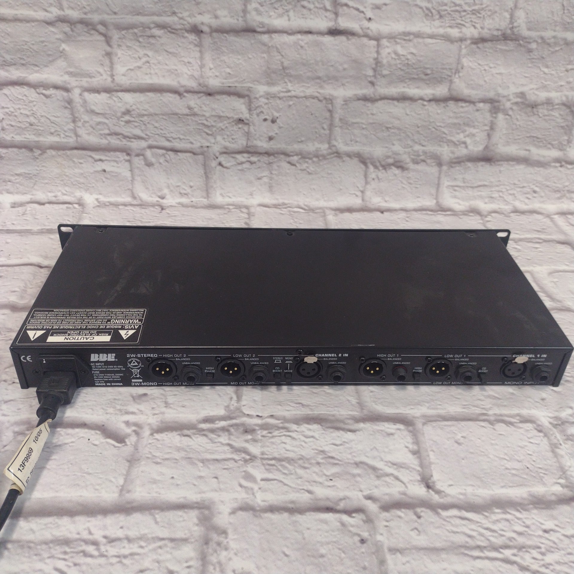 BBE Max-X3 Rack Mount Crossover