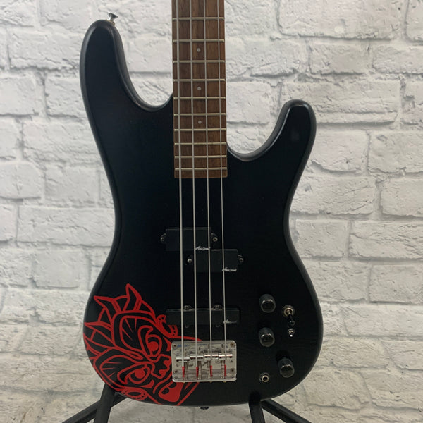 Heavily Customized 4 String Bass Guitar Aria Pro II SLB2 Evolution Music