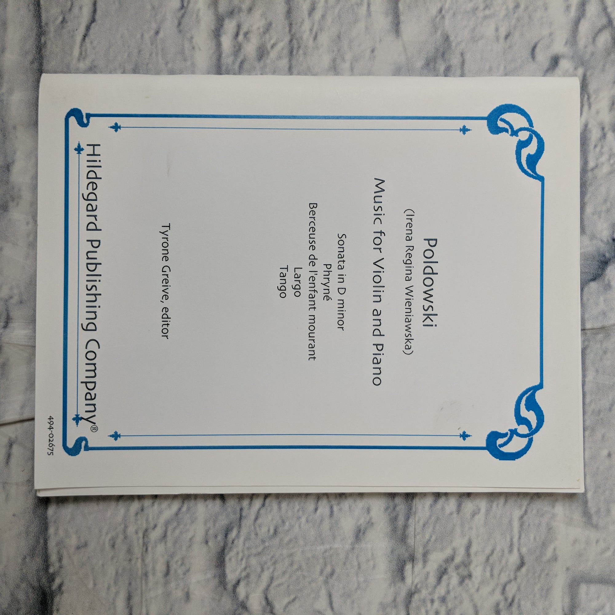 Poldowski (Irena Regina Wieniawska) Music for Violin and Piano Sonata in D Minor