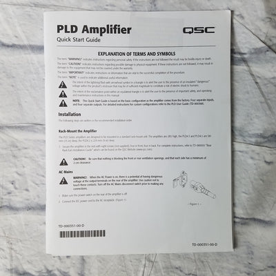 QSC PLD4.2 Power Amp with 4 Inputs/Outputs Like New