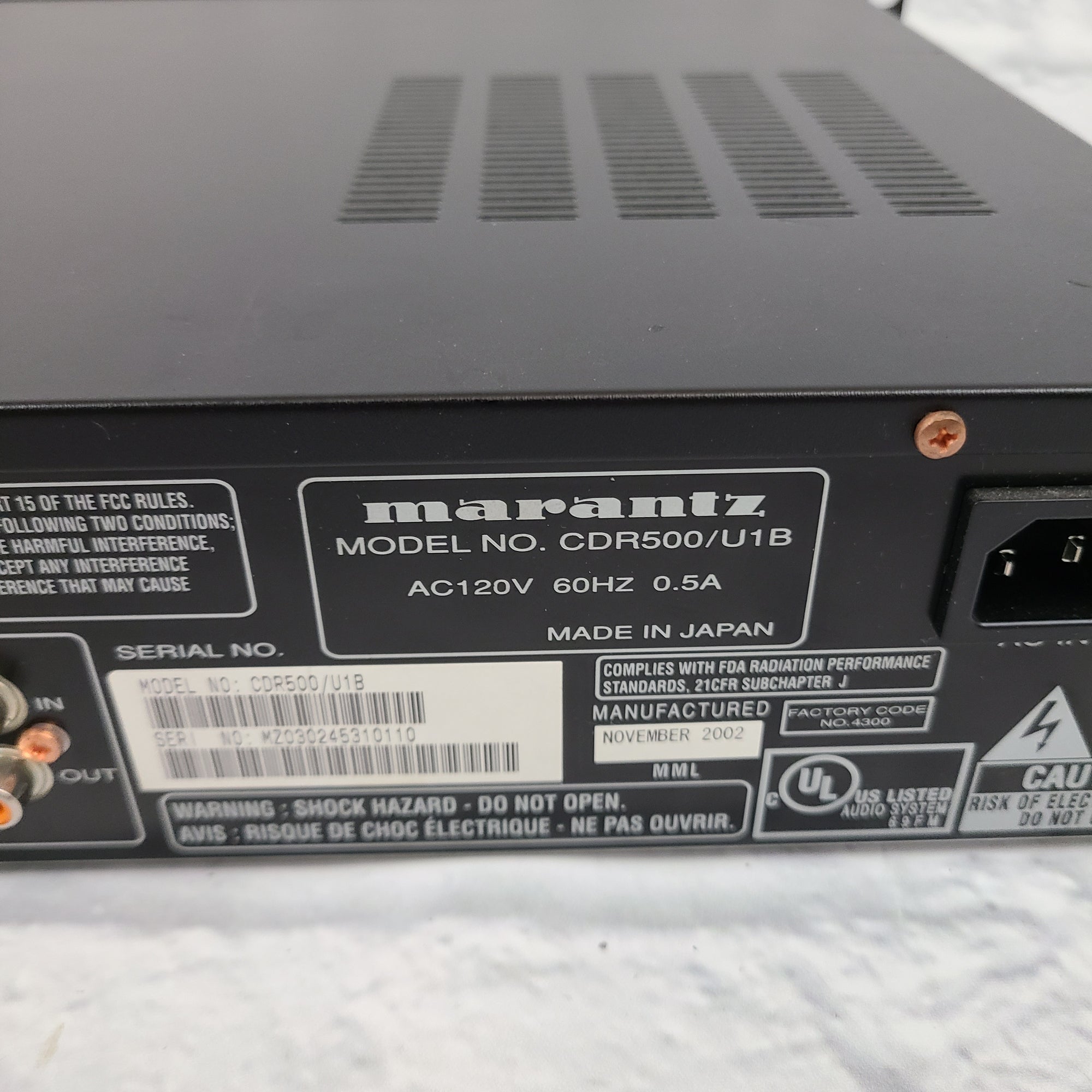 Marantz Professional CDR500 Double CD Recorder / Player