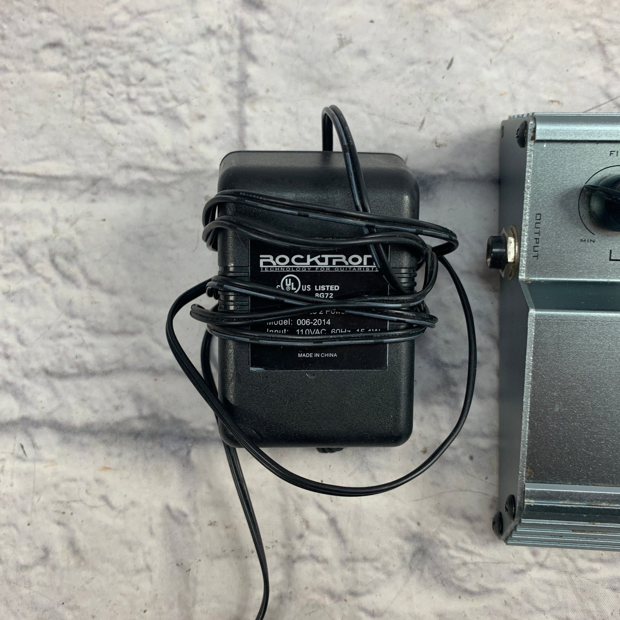 Rocktron Silver Dragon Distortion Pedal w/ Power Supply
