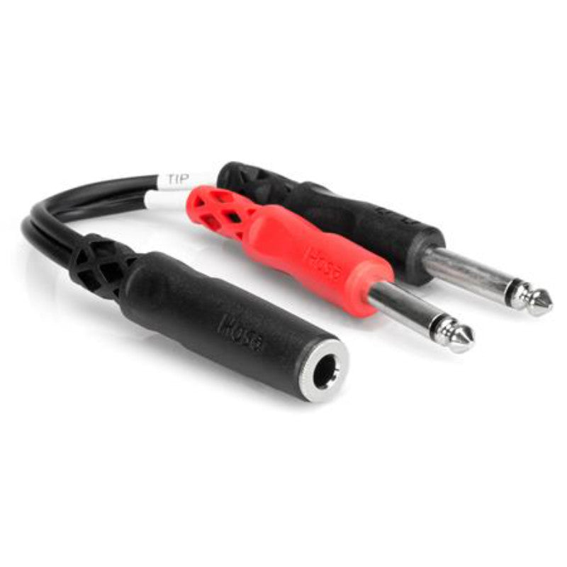 Hosa YPP-136 Stereo Breakout 1/4" TRSF to Dual 1/4" TS