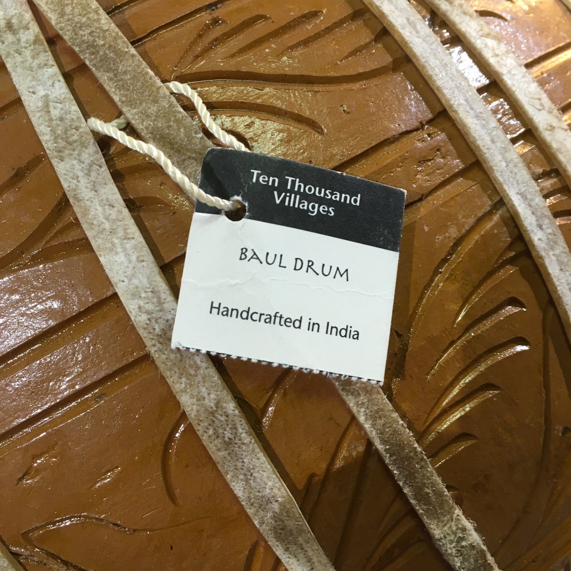 Ten Thousand Villages 9in Baul Drum