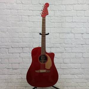 Fender Redondo Player Acoustic - Candy Apple Red