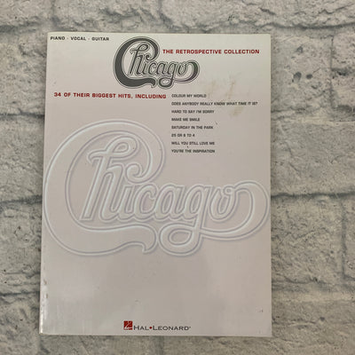 Hal Leonard Chicago Retrospective Collection 34 Hits Piano Vocal Guitar Book