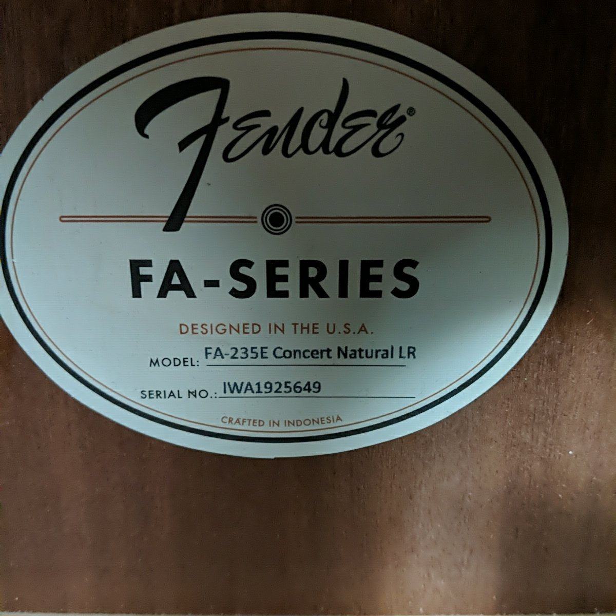 Fender FA-235E Concert Acoustic/Electric Guitar Flame Maple Top Fingerboard Natural