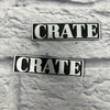 2x Crate Amp Badges