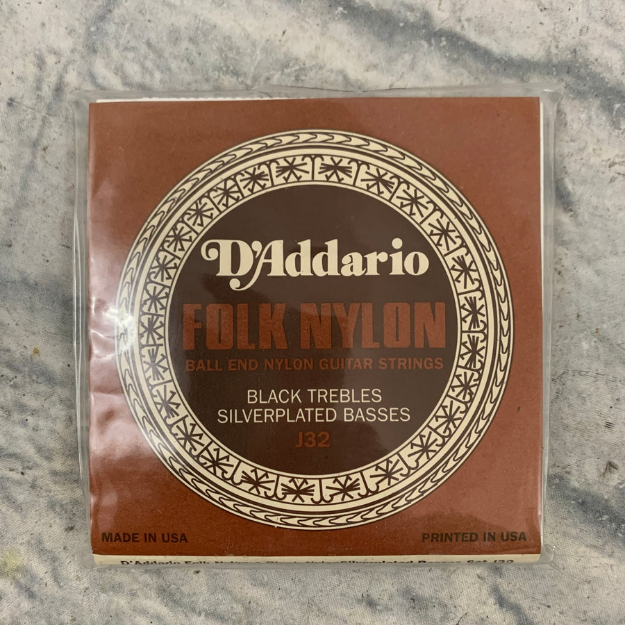 D'Addario J32 Folk Nylon Acoustic Guitar Strings Ball End