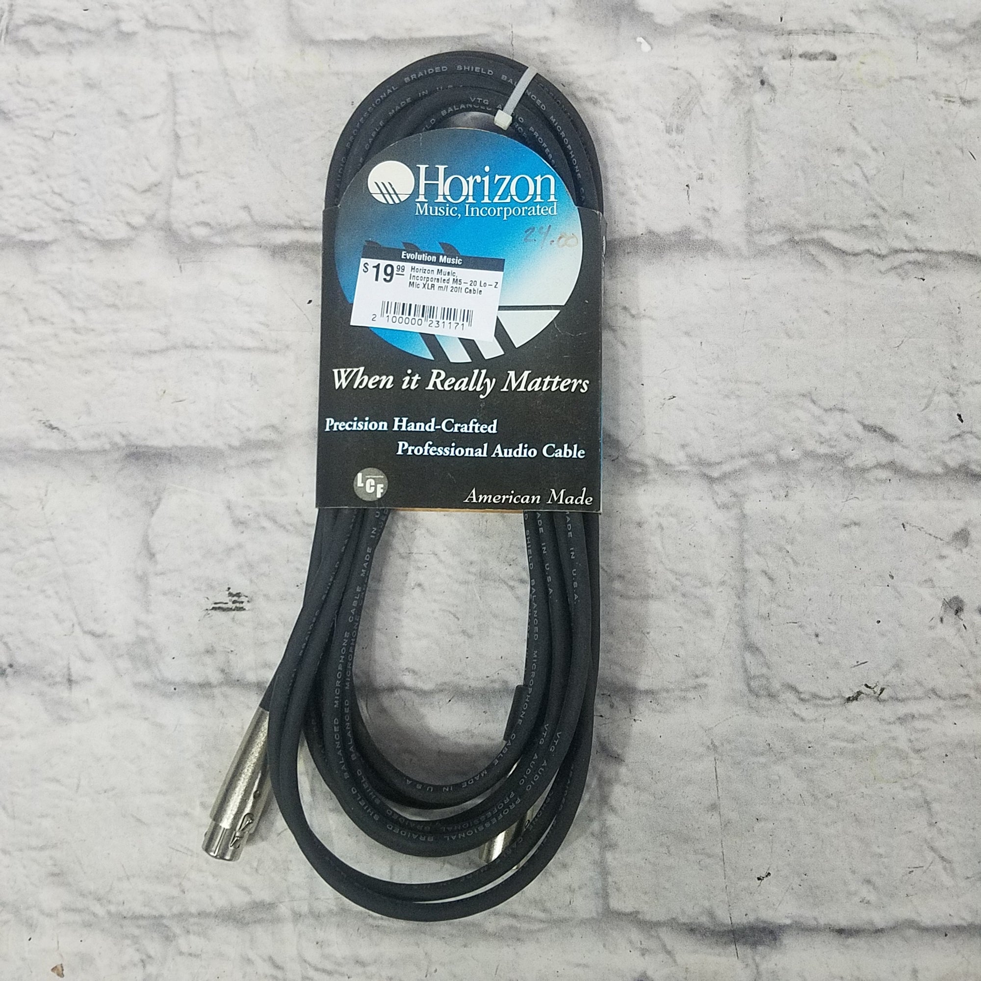Horizon Music, Incorporated M5-20 Lo-Z Mic XLR m/f 20ft Cable