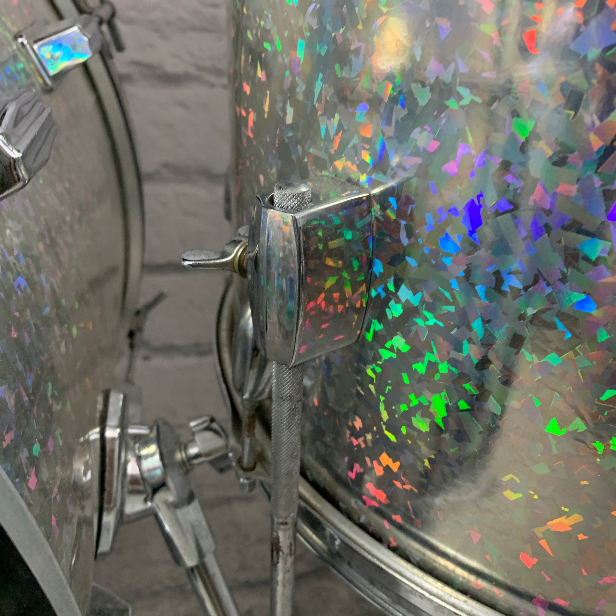 4pc MIJ Drum Kit Holographic Sparkle Wrap Drum Kit