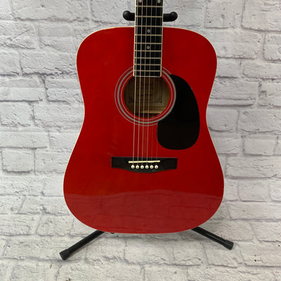 Ventura VWDO Red Acoustic Guitar